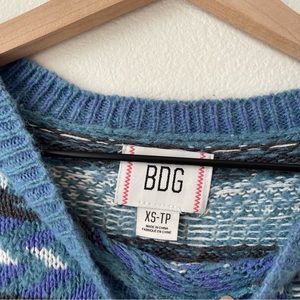 Urban Outfitters | Sweaters | Urban Outfitters Bdg Nico Distressed Cropped  Jumper In Blue Size Xs Fits Xss | Poshmark